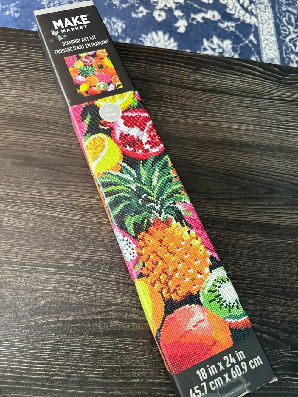 NIB Make Market Diamond Art Kit, Tropical Fruit Theme 18" x 24", 1 Pack